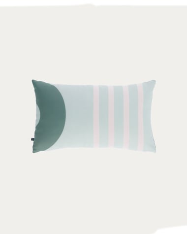 Glendale green cushion cover with semi-circle 30 x 50 cm