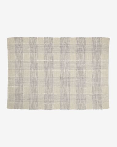 Donata striped rug in beige and grey 160 x 230 cm