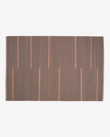 Caliope wool and cotton rug in brown 160 x 230 cm
