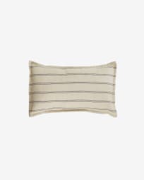 Emeli 100% linen cushion cover with black stripes 30 x 50 cm