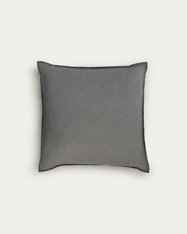Fodera cuscino Elea 100% lino grigio scuro 45 x 45 cm