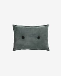 Στρογγυλό μαξιλάρι Brunetta, σκούρο μπλε βελούδο, 35 x 50 εκ