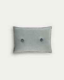 Στρογγυλό μαξιλάρι Brunetta, ανοιχτό μπλε βελούδο, 35 x 50 εκ