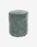 Pouf rond Brunetta en velours turquoise foncé Ø 40 cm