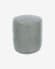 Pouf rond Brunetta en velours turquoise clair Ø 40 cm