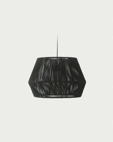 Cantia cotton ceiling light shade with black finish Ø 36,5 cm