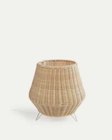 Small Kamaria table lamp in rattan with natural finish