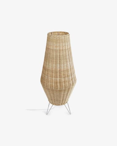 Large Kamaria floor lamp in rattan with natural finish1