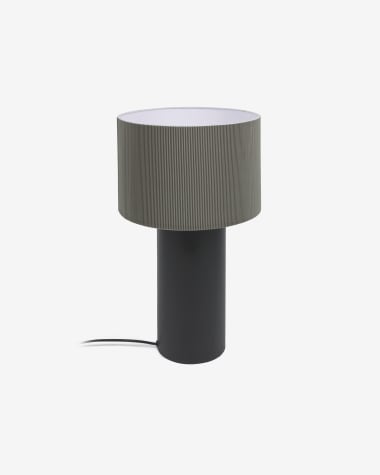 Domicina table lamp in metal with black and grey finish