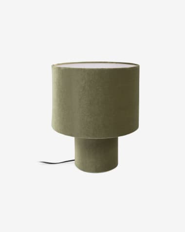 Eastend table lamp in green velvet1