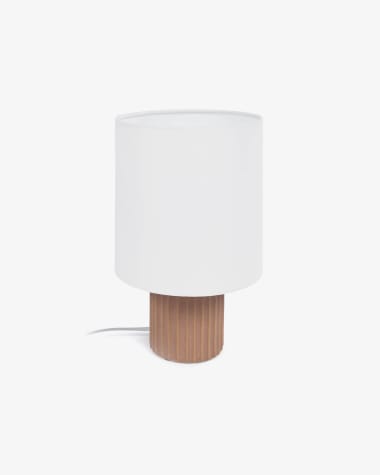 Eshe table lamp in ceramic with terracotta and white finish1