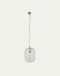 Girola glass and metal ceiling light with brass finish