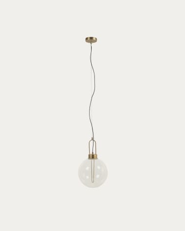 Edelweiss ceiling light in glass and metal with brass finish