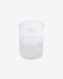Lilli small transparent and white glass