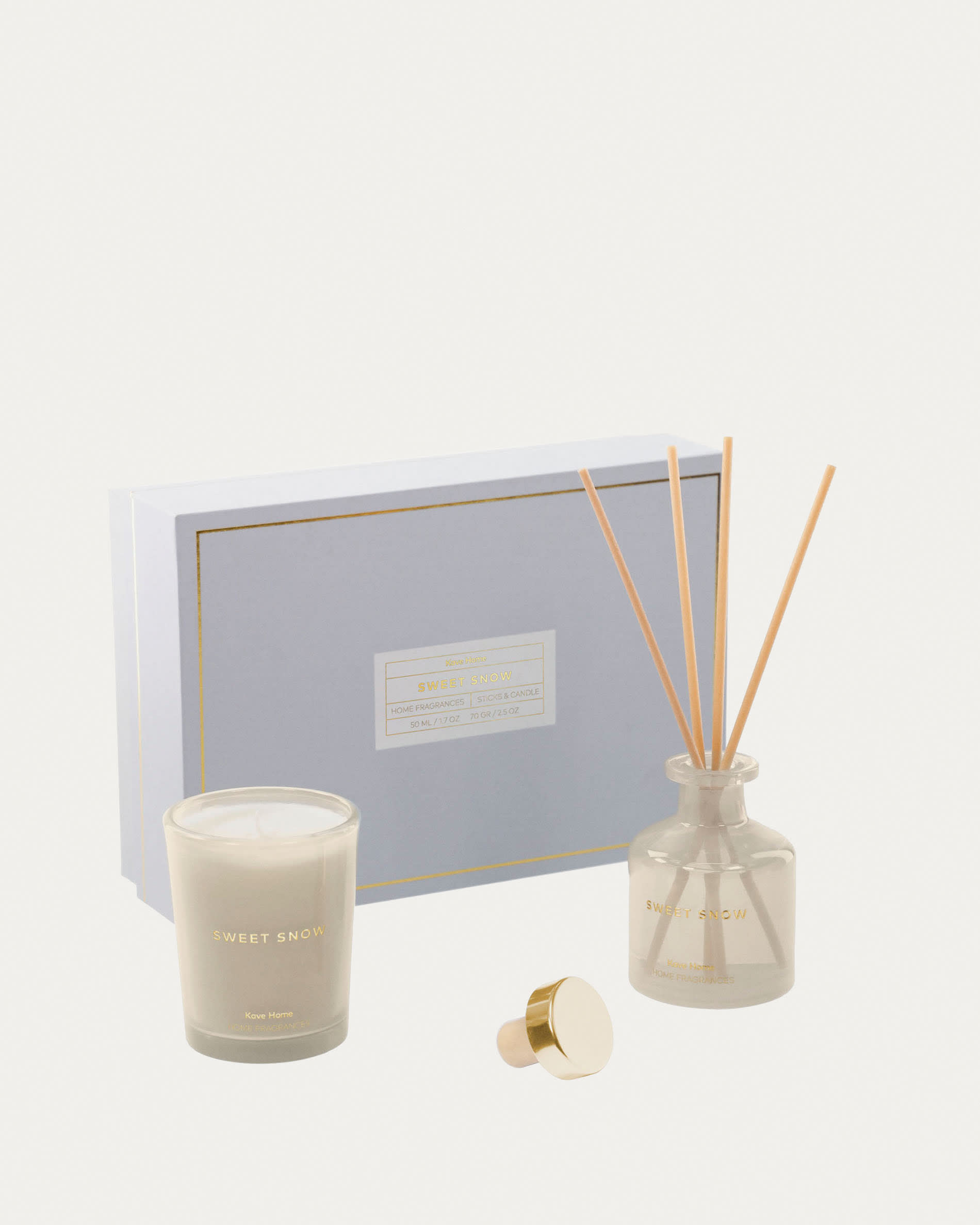 scented candle and diffuser