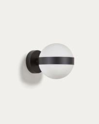 Anasol metal wall sconce with black finish