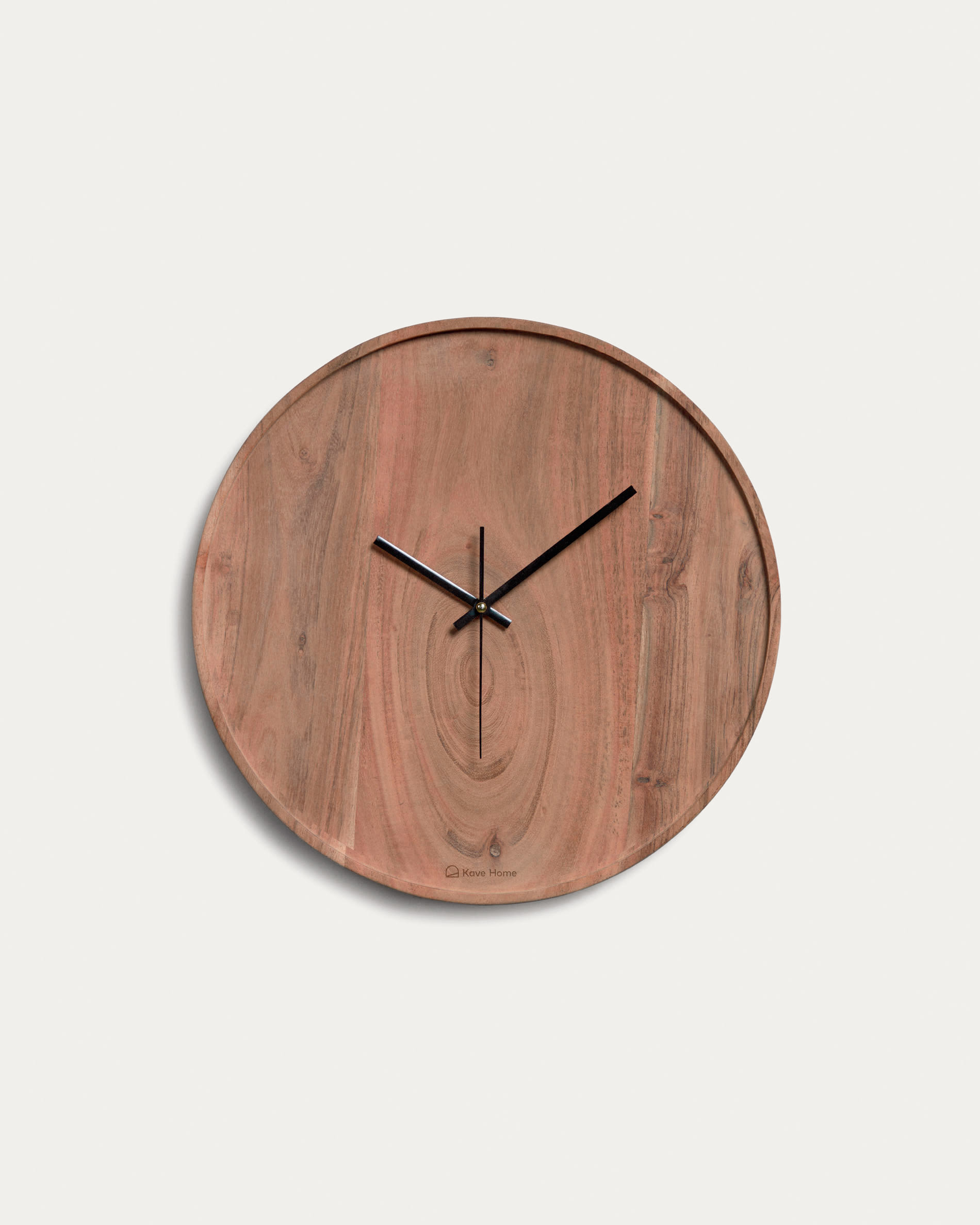 Reloj pared grande de madera maciza con forma redondo decoración hogar