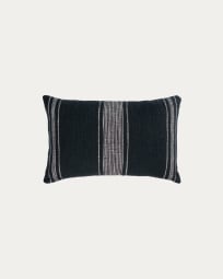 Adalgisa cotton cushion cover with black and white stripes 30 x 50 cm