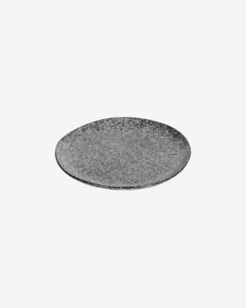 Airena ceramic dessert plate in black