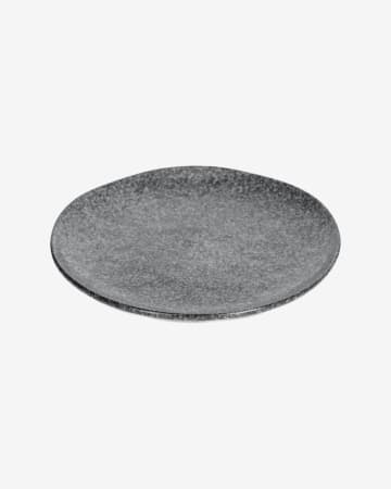 Talerz Airena ceramiczny  czarny płaski