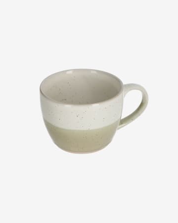 Elida Tasse aus Keramik in beige und grün