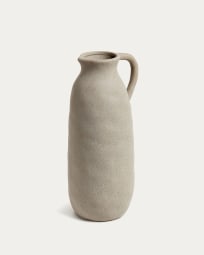 Yandi ceramic jug with a beige finish, 35.5 cm