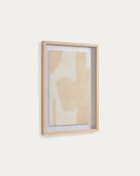 Schilderij Nannete beige met geometrische vormen 50 x 70 cm