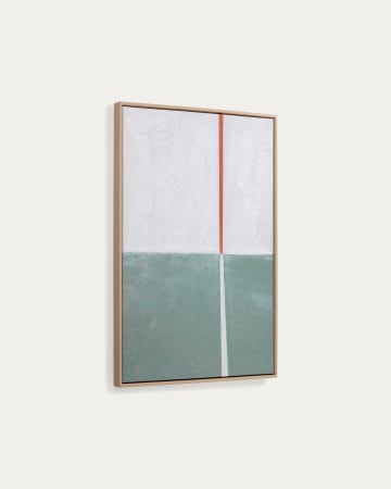 Malvern picture in green and white 50 x 70 cm