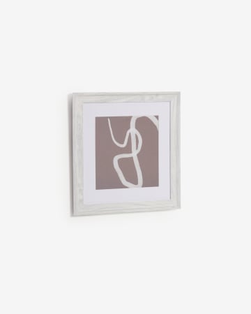 Llucia picture in brown and white 40 x 40 cm