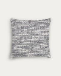 Persis cushion cover in grey and blue, 45 x 45 cm