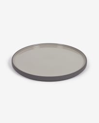 Thianela porcelain dinner plate in grey