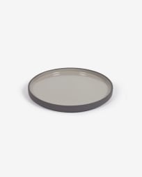 Thianela porcelain dessert plate in grey