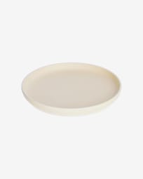 Roperta porcelain dinner plate in beige