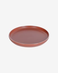 Roperta porcelain dinner plate in terracotta