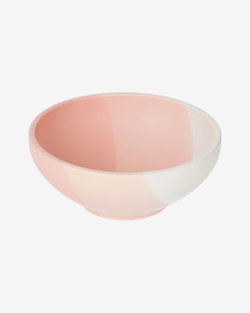 Sayuri große Schale aus Porzellan rosa und weiß