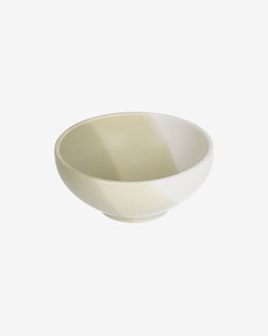 Sayuri small porcelain bowl in green and white