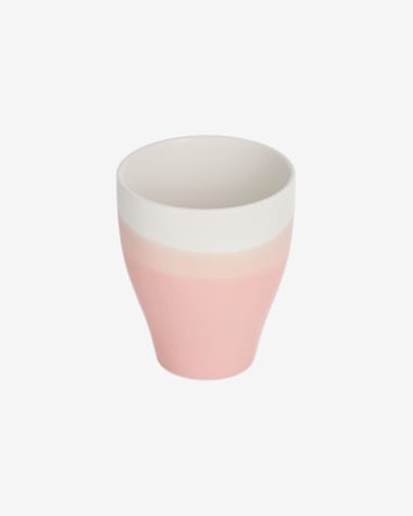 Μεγάλη κούπα από πορσελάνη Sayuri, ροζ και άσπρο