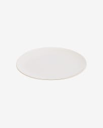 Taisia porcelain dinner plate in white