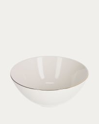 Taisia large porcelain bowl in white