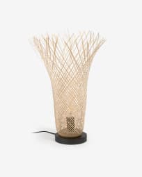 Lámpara de mesa Citalli de bambú con acabado natural