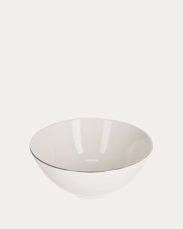 Bol Taisia en porcelaine blanc taille moyenne