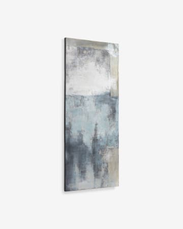 Urbelina Leinwand weiß und blau 50 x 120 cm