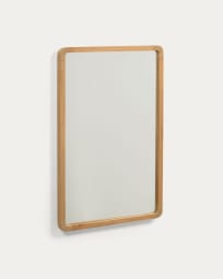 Miroir Shamel en bois de teck 45 x 70 cm