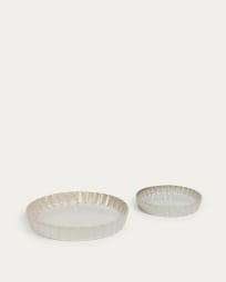Sheilyn set of 2 beige oven dishes