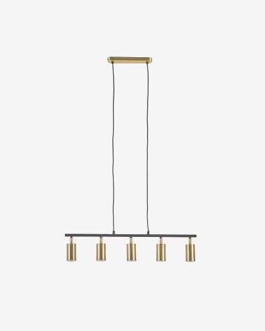 Mirela ceiling lamp in metal with brass and black finish