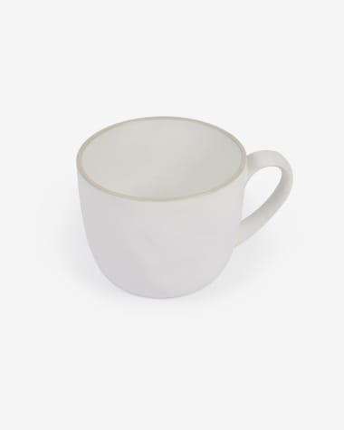 Ryba mug in white and brown ceramic