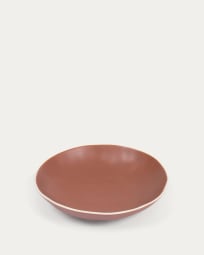 Small Rin deep dish in brown ceramic