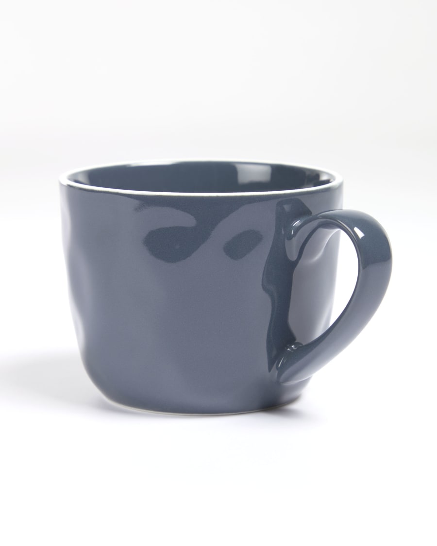 Tasse à café avec soucoupe Odalin porcelaine blanc et jaune | Kave Home®