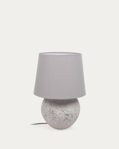 Marcela table lamp in ceramic with grey finish UK adapter