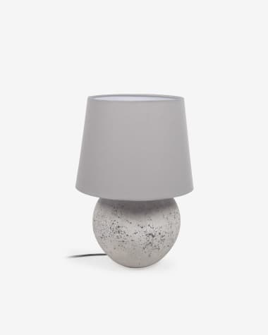 Marcela Tischlampe aus Keramik mit grauem Finish